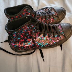 Sparkly High Top Converse